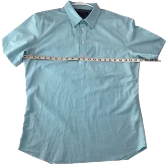 Banana Republic M Soft Wash Standard Fit Size Medium Cascade Blue 100% … - Picture 8 of 11